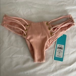 Brand New Beach Bunny Ribbed Pink Bikini Bottom